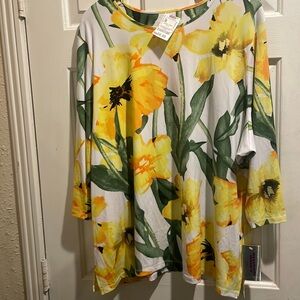 Sleeve flowe dressy shirt plus size